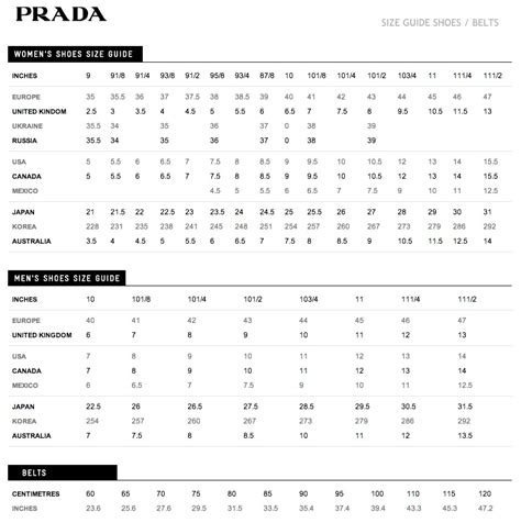 prada size chart clothes|prada boots size chart.